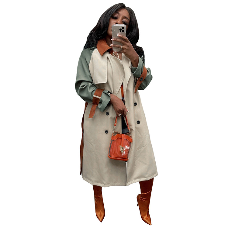 Dametøj Efterår og vinter Ny mode Casual Trench Coat_voghion.com