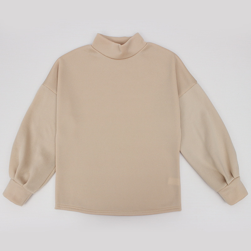 Ensemble sweat à capuche et manches longues en polaire douce – Tenue d'intérieur décontractée et confortable pour hommes et femmes, ensemble deux pièces à col montant, couleurs unies (S-XXL)_voghion.com