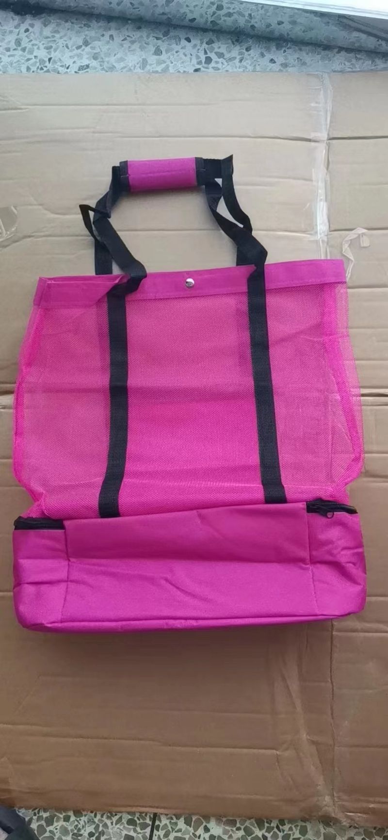 Geantă de plajă, geantă de picnic pentru călătorii în aer liber, geantă de plajă izolatoare, geantă de gheață pentru păstrarea prospețimii, geantă de plajă din pânză creativă, geantă de gheață multifuncțională_voghion.com