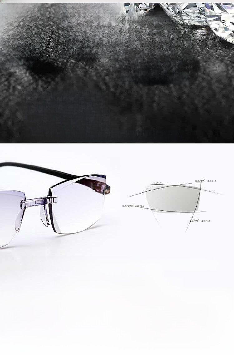 Smart Zoom Anti-Blå Ljus Ramlösa Trim Presbyopiglasögon Stall Säljer Gatuvisualisering av Presbyopiglasögon med Dual Light_voghion.com