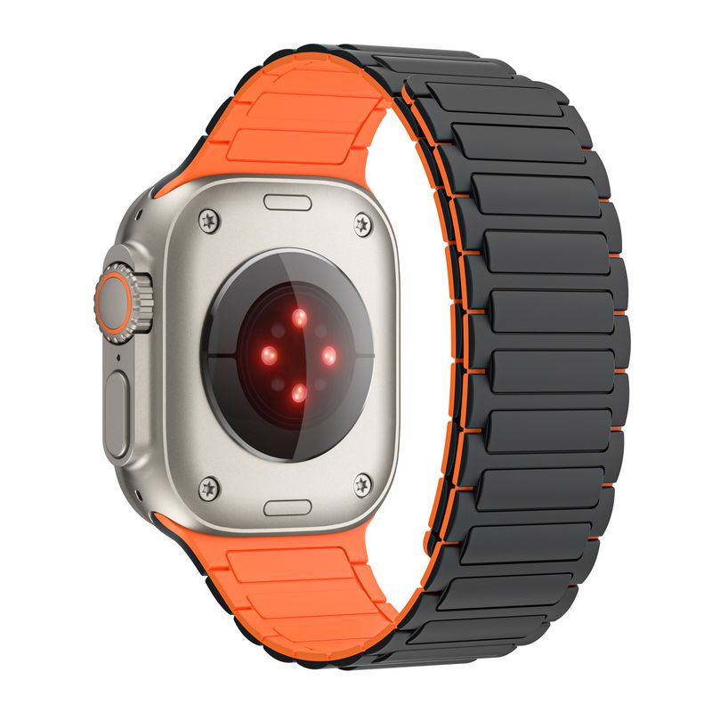 Pasuje do iPhone Watch678910 generacji pasek do zegarka iWatch silikonowy magnetyczny pasek z pętlą_voghion.com