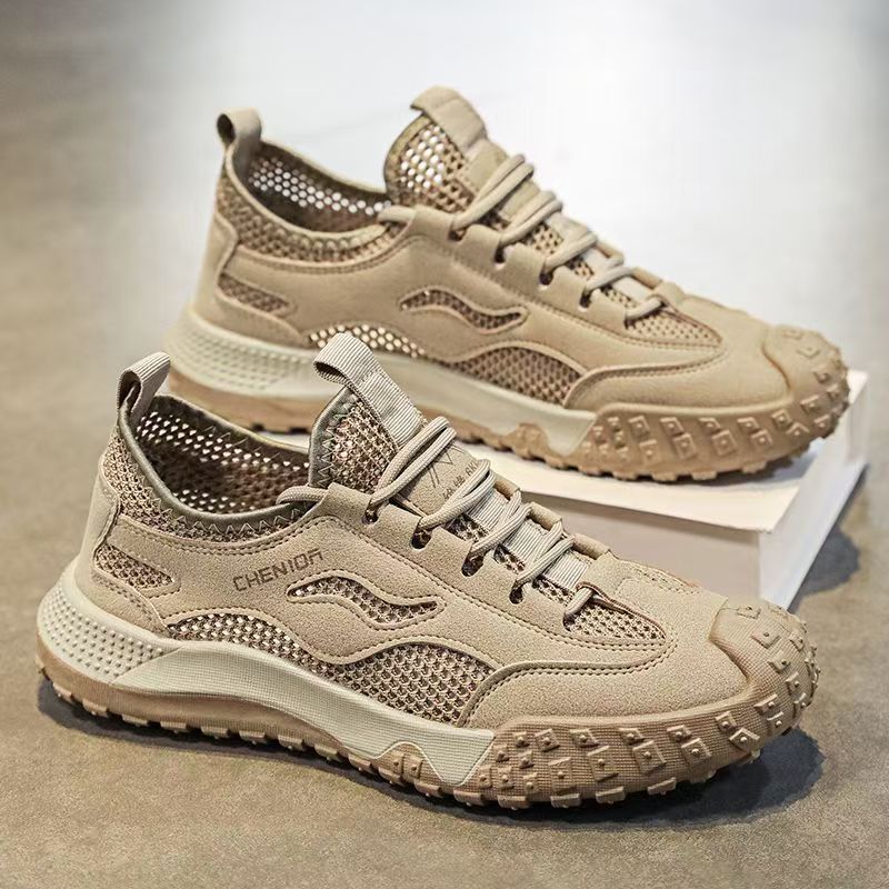 Scarpe antinfortunistiche da lavoro antiscivolo sportive da uomo, nuove, estive 2025, in mesh traspirante, sottili e casual._voghion.com