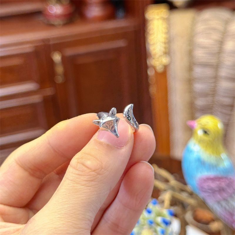 Anello con amuleto cubano Wenli e piccola volpe thailandese, misura regolabile_voghion.com