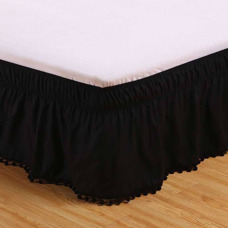Gonna elastica per letto - Tinta unita con design antiscivolo (facile da installare, adatta a materassi da 20 a 40 cm, antipiega, Queen/King size)_voghion.com