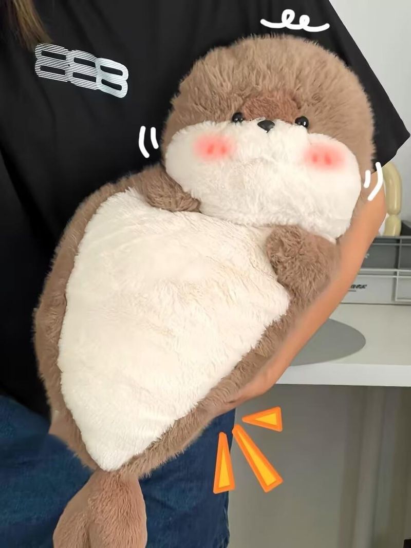 Bettbegleiter Kissen Seeotter Geschenk für Männer und Frauen süße Robbe Plüschtier Puppe_voghion.com