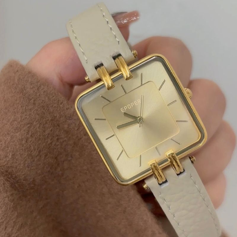Dameshorloges Mode Zakelijk Vierkant Grote Wijzerplaat Dames Eenvoudig Retro Temperament Casual Waterdicht Quartz Horloge_voghion.com