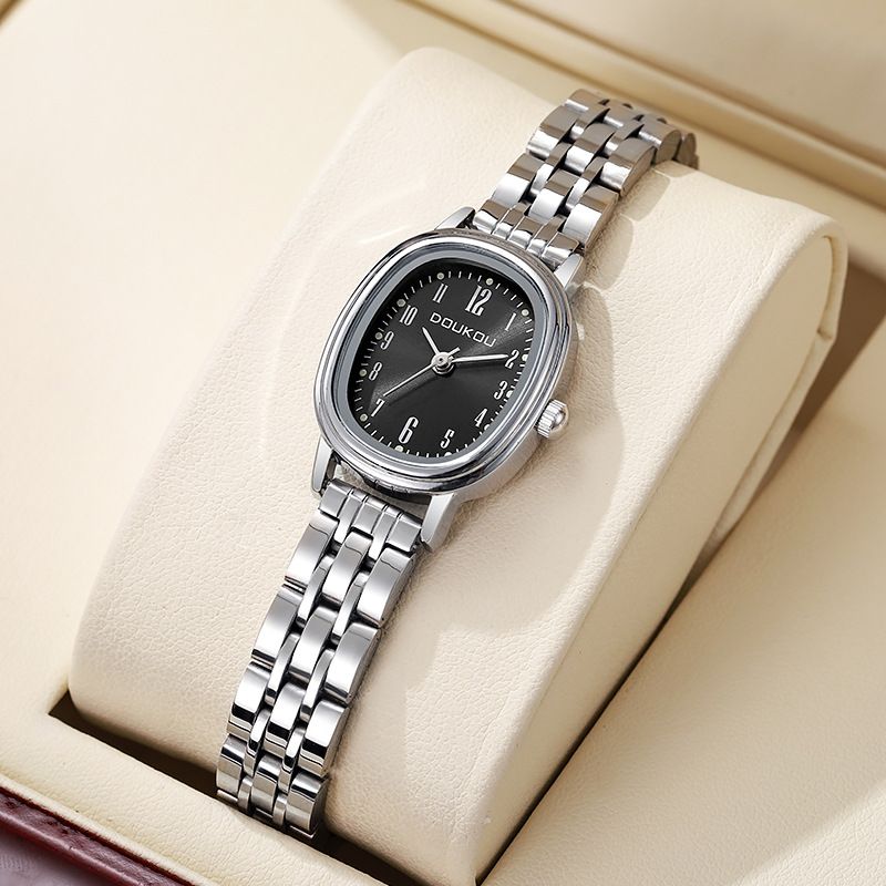 Orologio da polso da donna con cinturino in acciaio, nuovo, al quarzo, stile vintage, alla moda, digitale, semplice_voghion.com