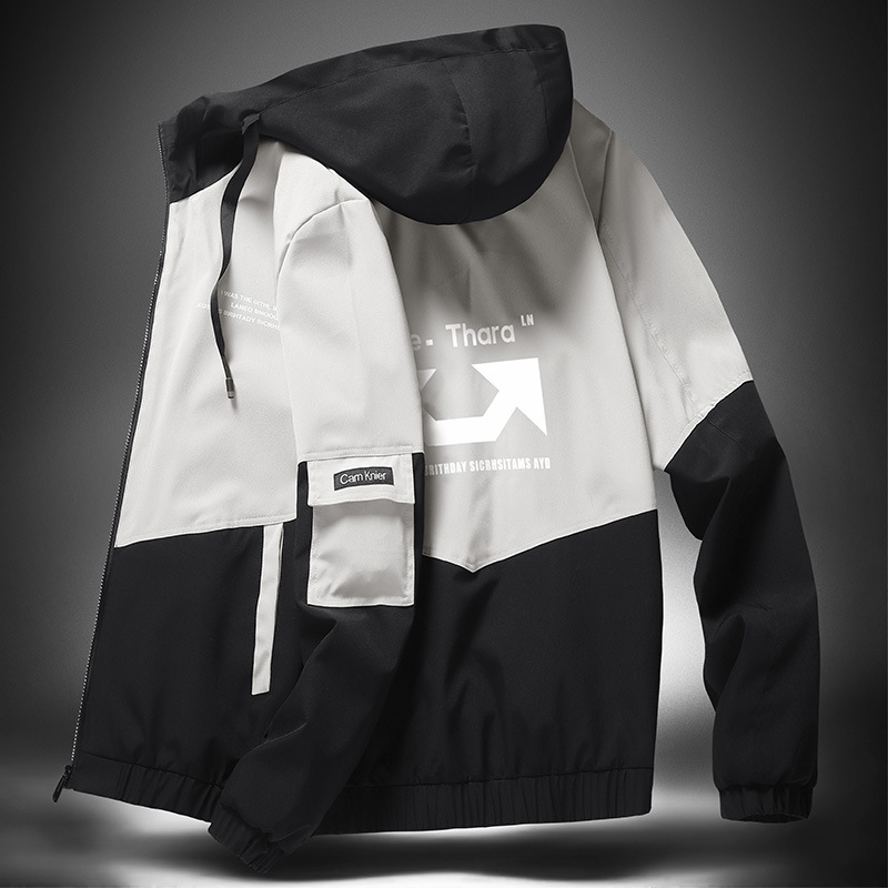 Herenjas Herfst Nieuwe Jeugd Mode Casual Jas Capuchon Los Knap Top Spot Groothandel_voghion.com