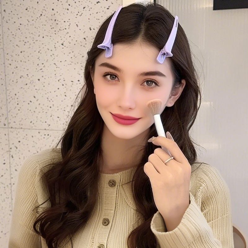 Pince à bec de canard longue non marquante de qualité professionnelle - Grande taille pour le lavage du visage, le maquillage, la frange et le positionnement des cheveux pour coiffeur_voghion.com