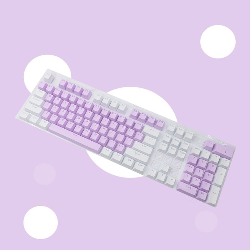 104Pcs Anti-skid Backlit ABS Keycaps Mechanical Keyboard Key Caps for PC Computer_voghion.com