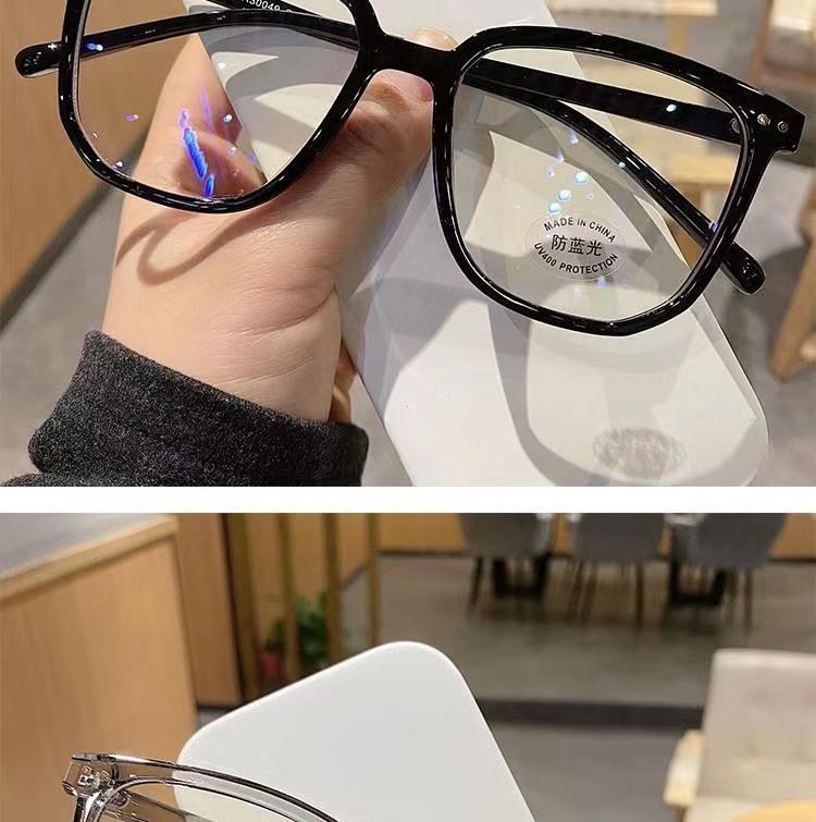 2025 Anti-Blaulicht-Brille Für Damen Mit Normaler Brillengestell, Fertiger Retro-Brille Mit Flachem Lichtrahmen_voghion.com