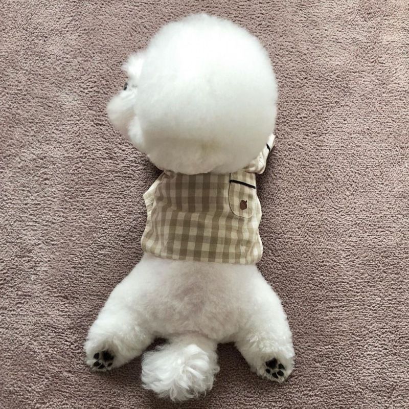 Koreanischer Stil Haustier Welpen Kätzchen Hund Pyjamas Teddy Bichon Schnauzer Pommerschen Chihuahua Kleidung Frühling Sommer Outfit_voghion.com