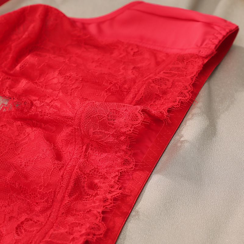 Plus Size 1-4XL Damme Plus Size Lingerie Sexy Ënnerwäsch Ultra Dënn Grouss Broscht Kleng Ultra Dënn Perspektiv Anti-Hängend Damme-BH_voghion.com
