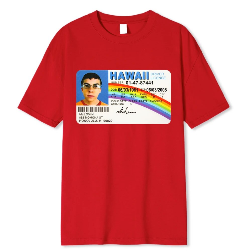 Homme t Shirt Sommer Männer Mclovin Id Karte Superbad Geek Herren Baumwolle Unisex t-Shirt Teenager Kühle Weiche Kleidung_voghion.com