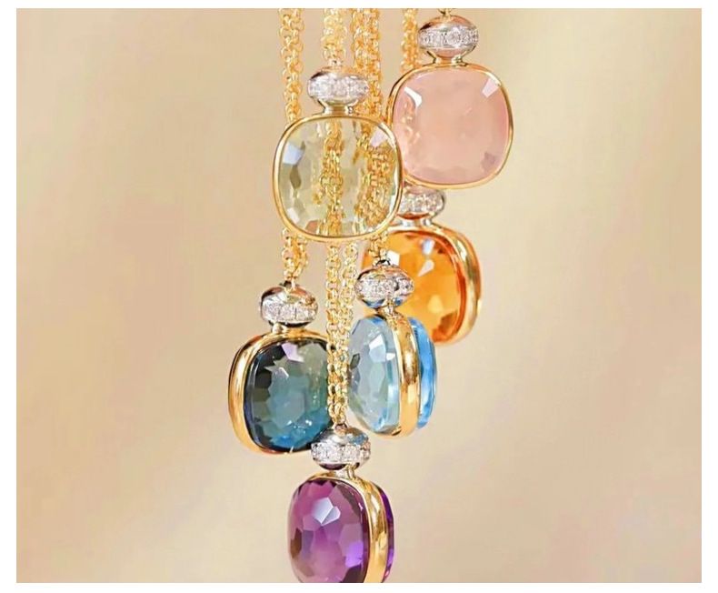 Damessieraden Creatief origineel ontwerp Parfumfles Kristallen enkele bloem ketting Oorbellen Kunstmatige kristal ketting Oorbellen_voghion.com