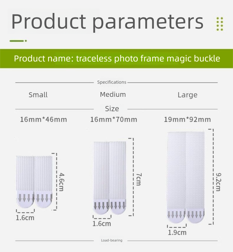 Hanging Artifact No-Drill Wedding Photo Wall Buckle Seamless Adhesive Magic Tape Picture Frame Sticky Hook_voghion.com