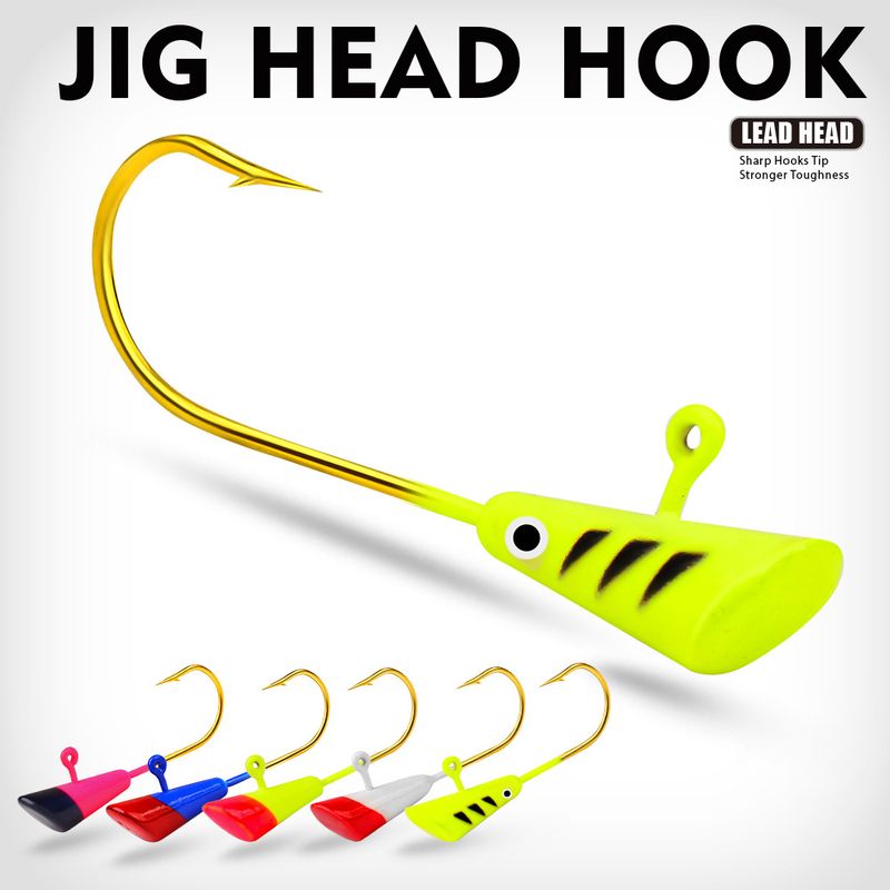 Lure Sky Colorful Worm Soft Fish Bait Tumbler Lead Head Hook_voghion.com