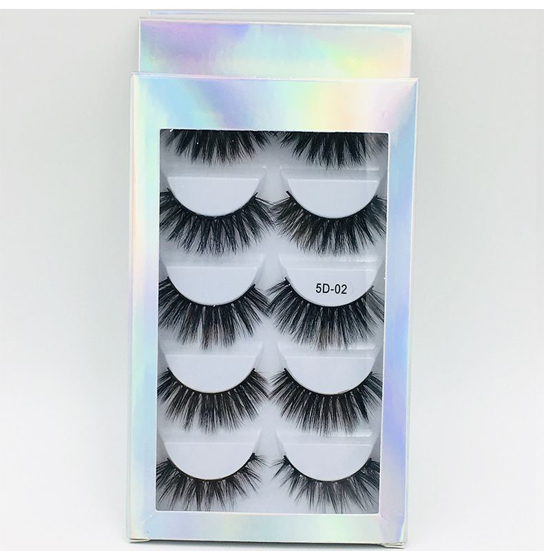 Lash extension set Laser Box 5 pairs of mixed false eyelashes Thick natural slender long eyelashes Multi-level soft false eyelashes_voghion.com