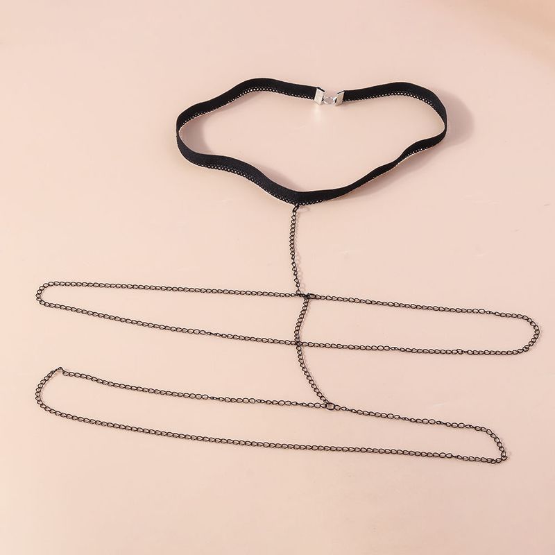 Nouvelle chaîne de cuisse en dentelle sexy et légère, luxueuse et élégante, en forme de papillon, en forme d'os de poisson, à double percer, pour jambes_voghion.com