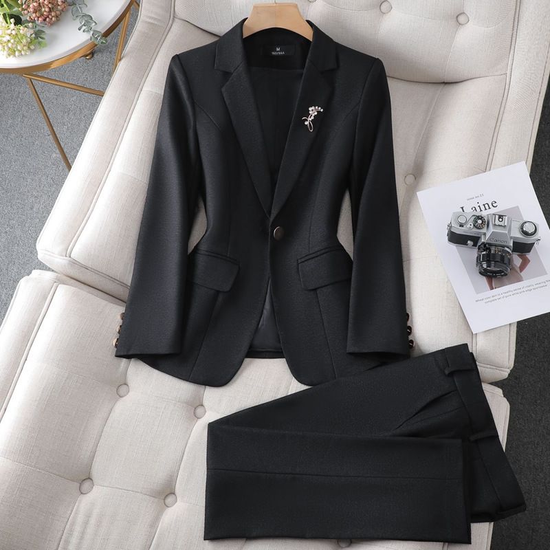 Ropa de mujer Trajes profesionales para mujer, nueva ropa de trabajo de primavera y otoño, temperamento de moda, estilo diosa, trajes casuales de alta gama._voghion.com