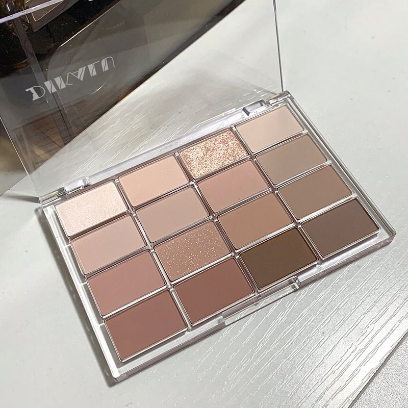 Grey Powder Coconut Brown 16 colori ombretto piatto giornaliero Smoked Earth Color Pearlescent Matte Sequins 2024 Nuovo ombretto_voghion.com
