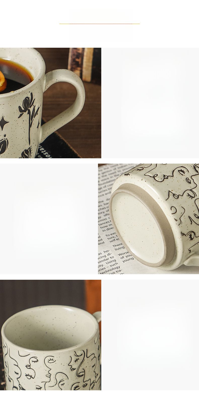 Minimalist Ceramic Mug Simple Design Home Use Water Cup Coffee Mug_voghion.com