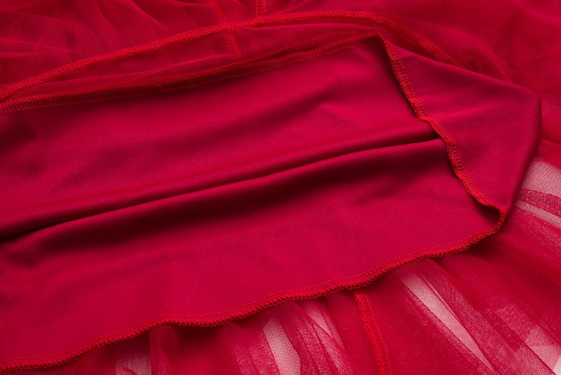 new autumn style temperament high waist slimming super fairy flower bud irregular mesh skirt female 8063_voghion.com