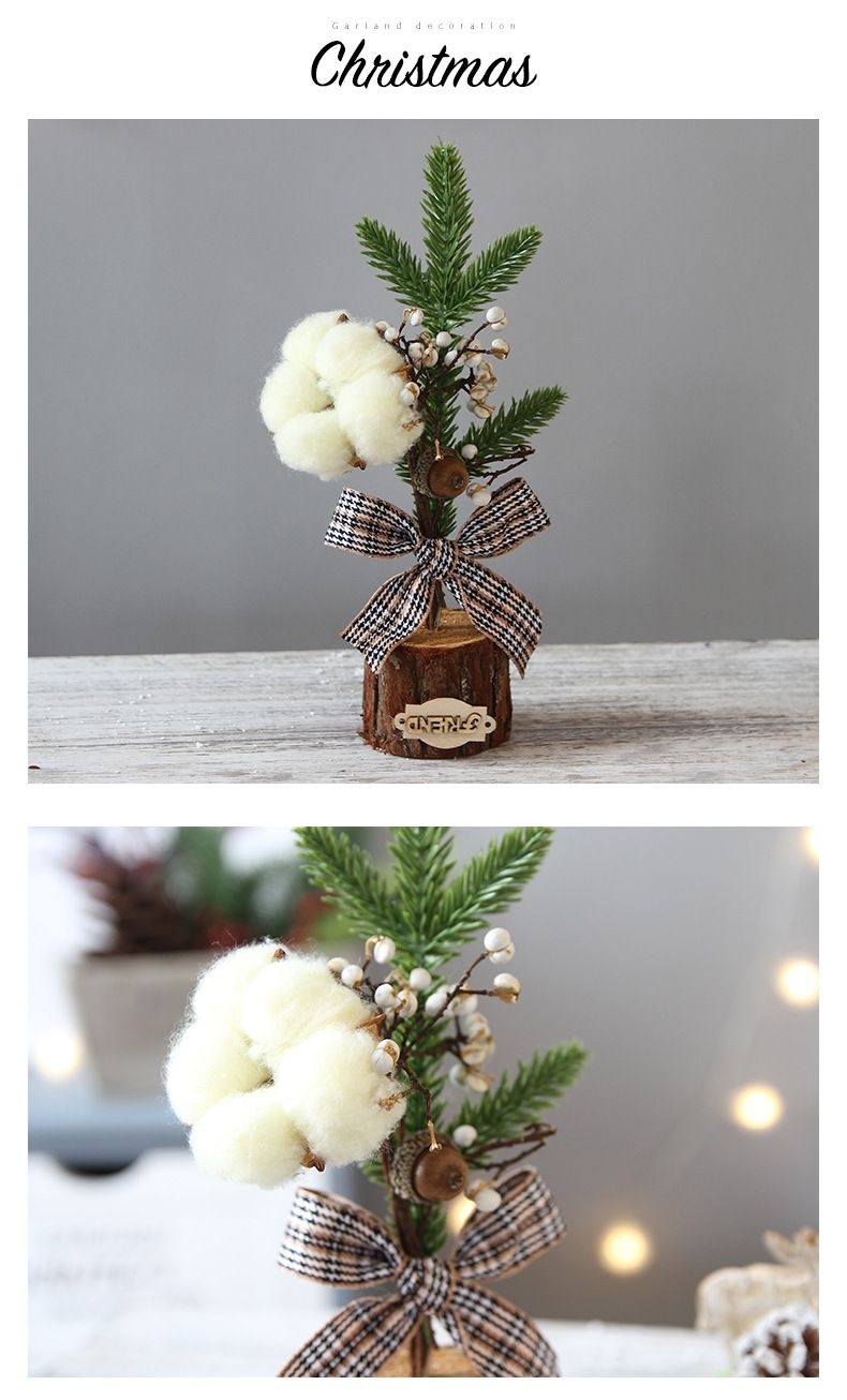 Weihnachten 25CM Dekorationen Kleine Baum Ornamente Fenster Display Desktop Dekorationen Mini Baum Topf_voghion.com