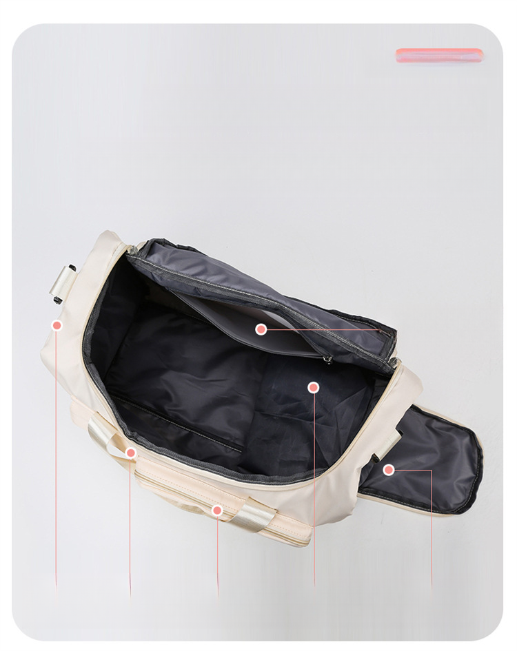 Borsa da viaggio con separazione per asciutto e bagnato, borsa fitness, scomparto indipendente per scarpe, scomparto pieghevole per borsa da consegna_voghion.com