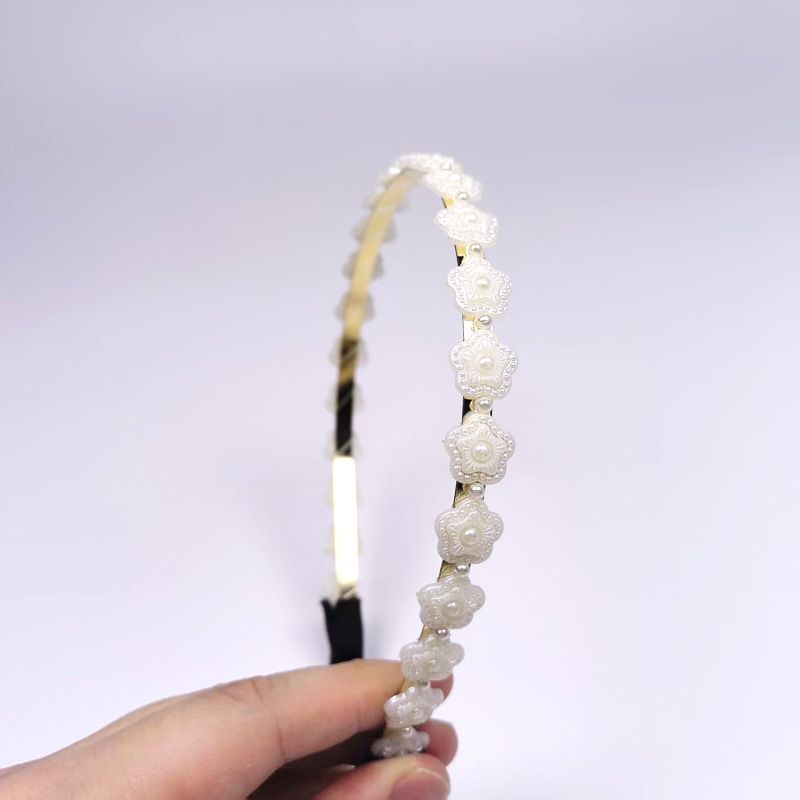 Neue Mode Perle Licht Super Fee Baby Stirnband Handgemachte Fühlen Gebrochen Metall Haar Zubehör Pony Für Frauen_voghion.com