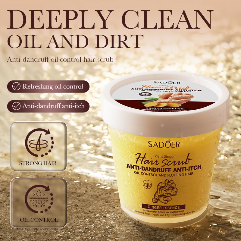 SADOER Ginger oil control fluffy hair cleansing cream dandruff removal shampoo in full English_voghion.com