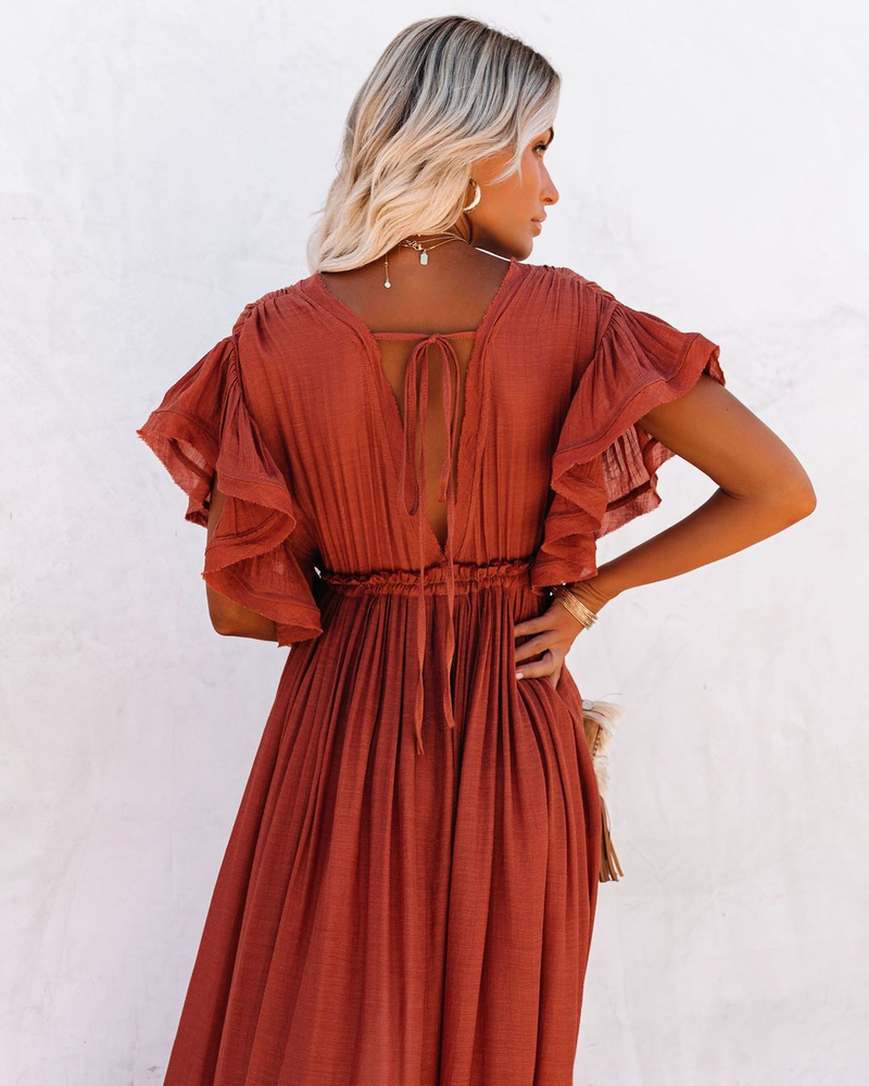 nuovo stile copricostume da spiaggia in tessuto di bambù con bottoni, corda in vita, gonna lunga, camicia di protezione solare_voghion.com