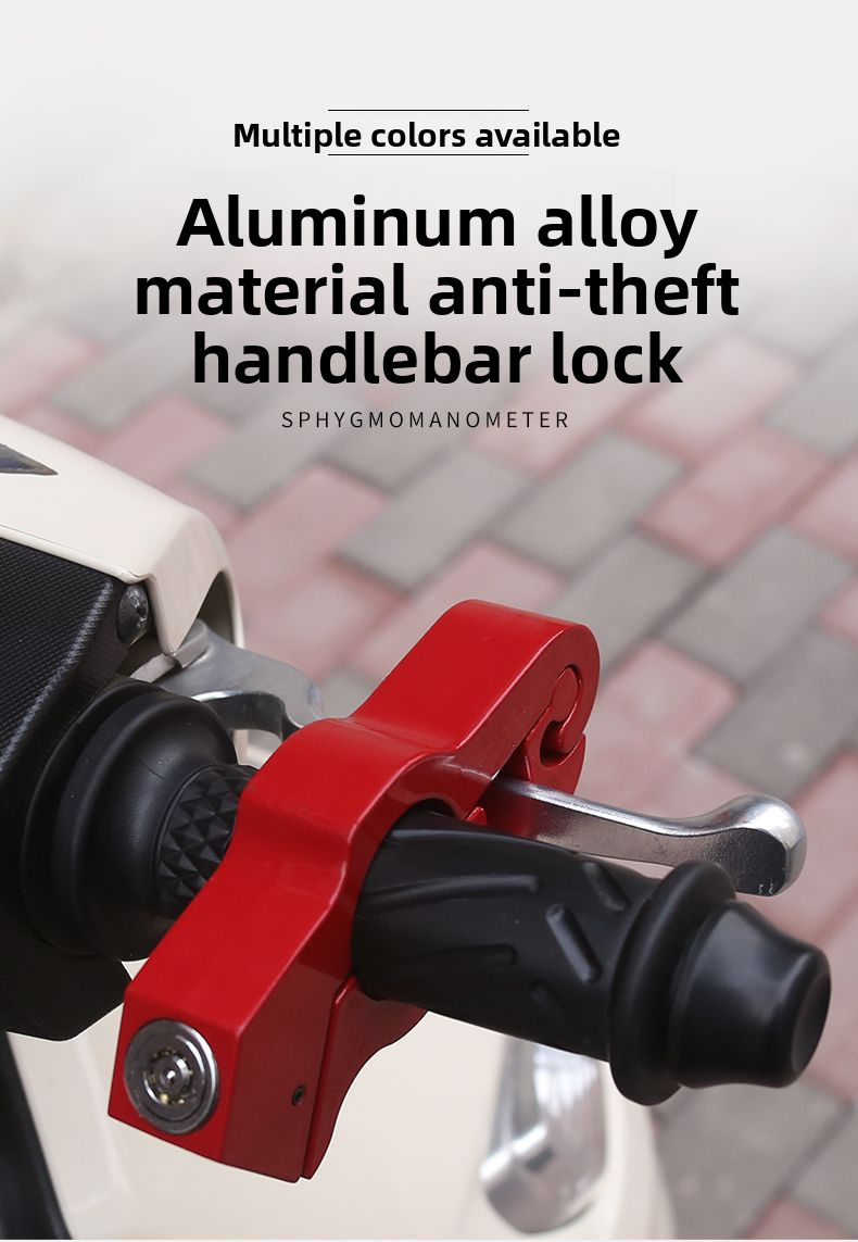 Universal Alarm Throttle Motorcycle Handlebar Anti-theft Electric Scooter Horn Brake Lock_voghion.com