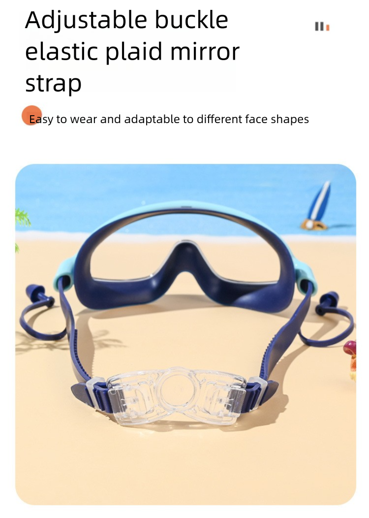 Universelle Schwimmbrille für Erwachsene für Männer und Frauen, HD-wasserdicht, beschlagfrei, großer Rahmen mit Ohrstöpseln, professionelles Schwimmen_voghion.com