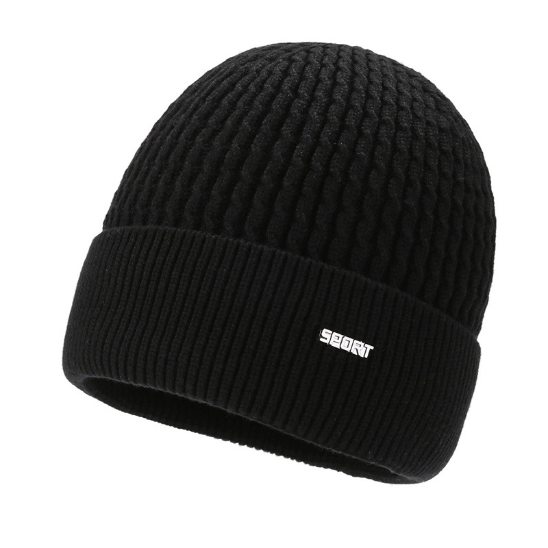 Φθινοπωρινό και χειμώνα νέο μάλλινο καπέλο εξωτερικού χώρου ζεστό κρύο προστατευτικό αυτιών ζεστό ανδρικό ποδηλατικό αντιανεμικό χοντρό πλεκτό καπέλο_voghion.com