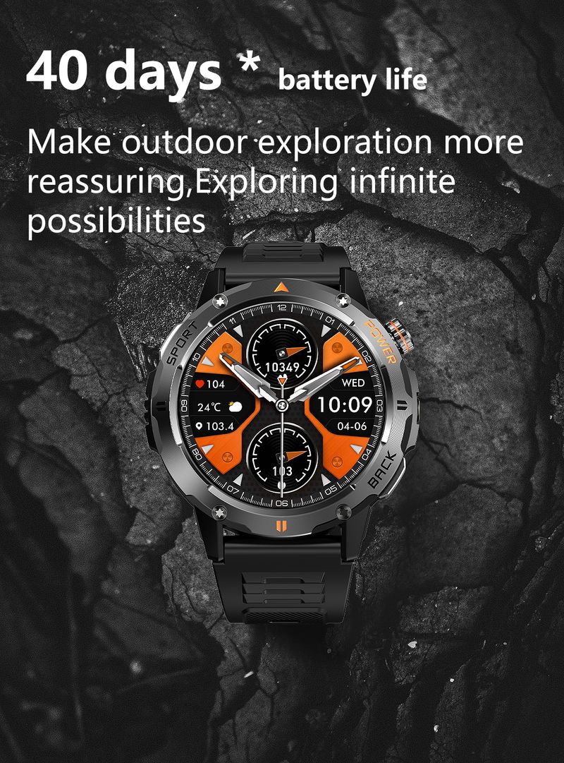 2025 Esportes ao ar livre Fiss Smartwatch para Mn 1,53 polegadas Scrn Blutooth Calg Relógios à prova d'água Blood Oxygn Rloj_voghion.com