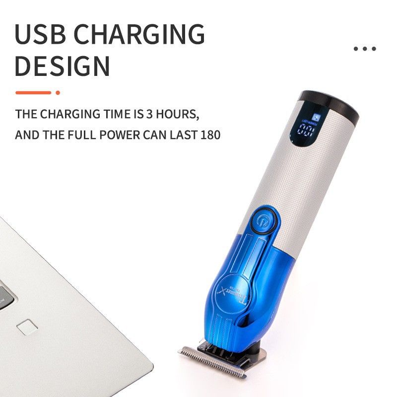 Uus juukselõikusmasin, LCD digiekraan, majapidamisõlipea nikerdus, elektrikäärid, USB laadimine_voghion.com