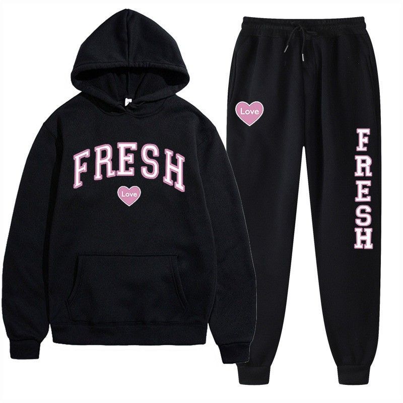 Felpa con cappuccio stampata alla moda taglie forti, in pile, calda, autunno inverno, casual, sportiva, da donna_voghion.com