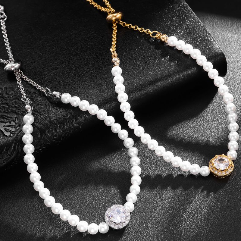 Rose Gold Heart Zircon Rannekoru Yksinkertainen metalliseos Diamond Ladies Rannekoru_voghion.com