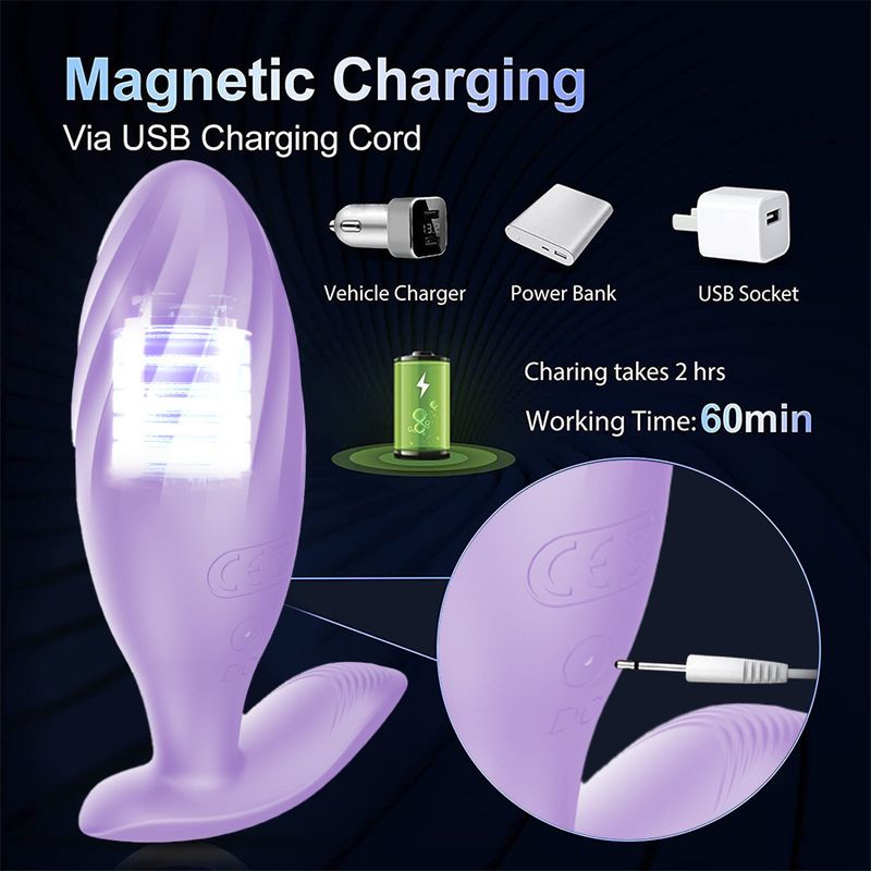 Afstandsbediening vibrator draagbare vibrerende anale plug prostaat massager mannelijke en vrouwelijke masturbator vibrator seksspeeltjes_voghion.com