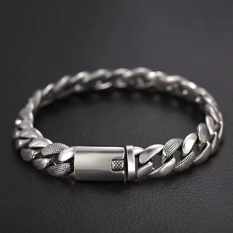 Papas Cuban Bracelet Grobes Herren-Trendy und dominantes Nischendesign Punk-Mode-Hip-Hop-Accessoires_voghion.com