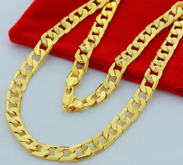 Heißverkaufter Silberschmuck, personalisierte NK-Halskette mit flacher Seite für Herren, 10 mm_voghion.com