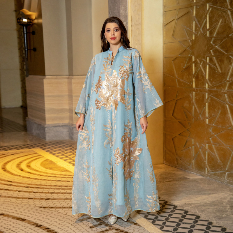 Muslimische Abaya Mit Seilstickerei, Damenrobe, Tradicionell, Modern, Wunderschön, Ramadan_voghion.com