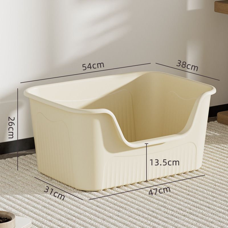 Giant Semi-Enclosed Open Toilet Anti-Splash Kitten Box Cat Litter Pan Extra Large_voghion.com