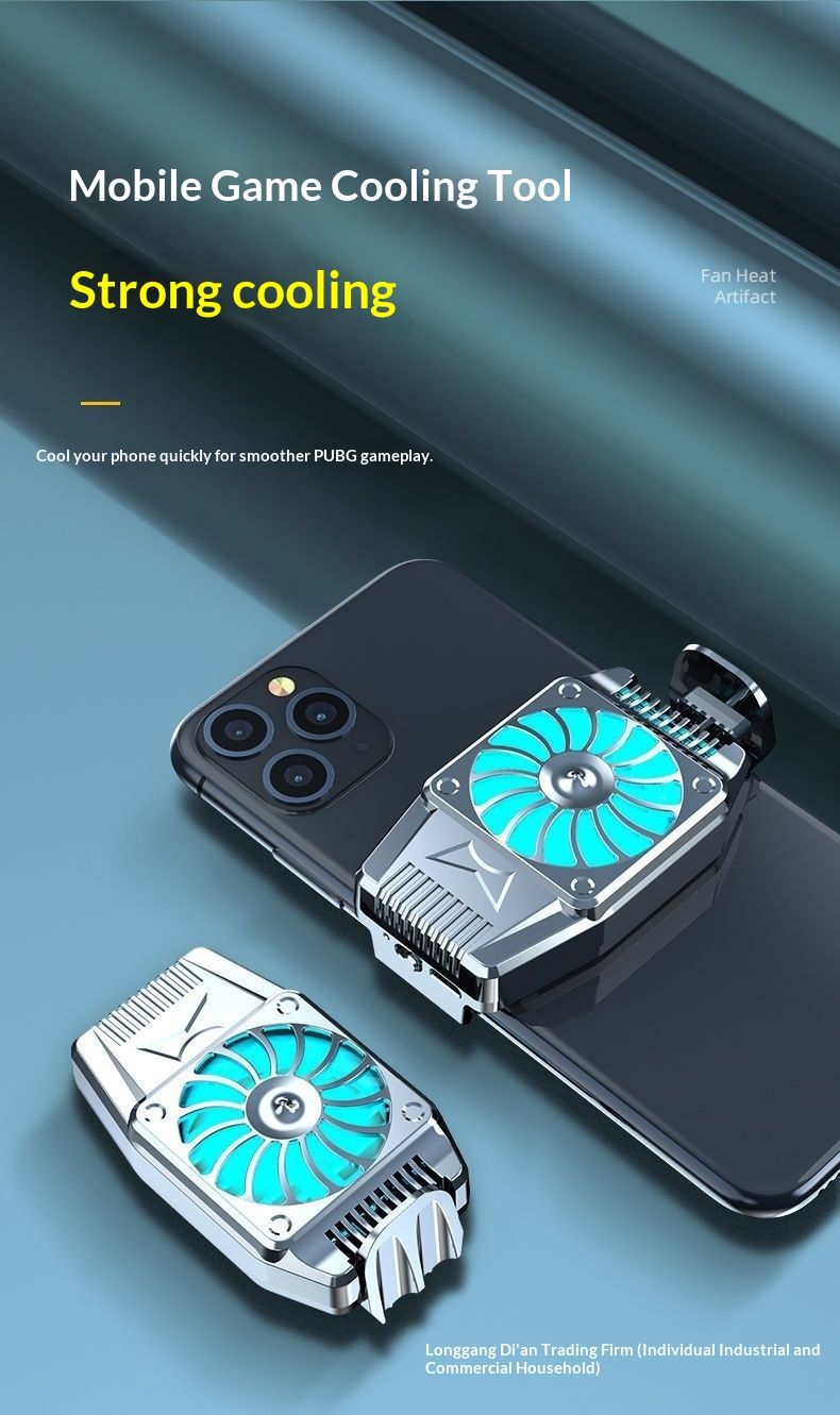 Digitex New Model Phone Cooler Semiconductor Artifact Air Cooling Charging Ultra Quiet Noiseless Clip-on Back Clip Fan_voghion.com