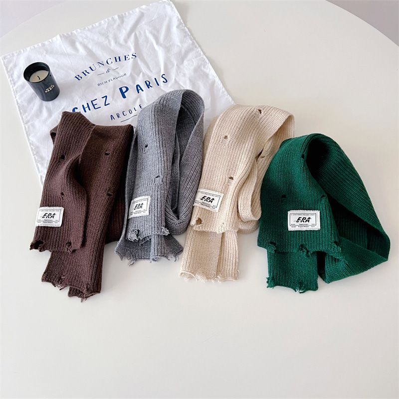 Sciarpa per bambini autunno inverno buchi Instagram caldo collo per bambini e bambine_voghion.com