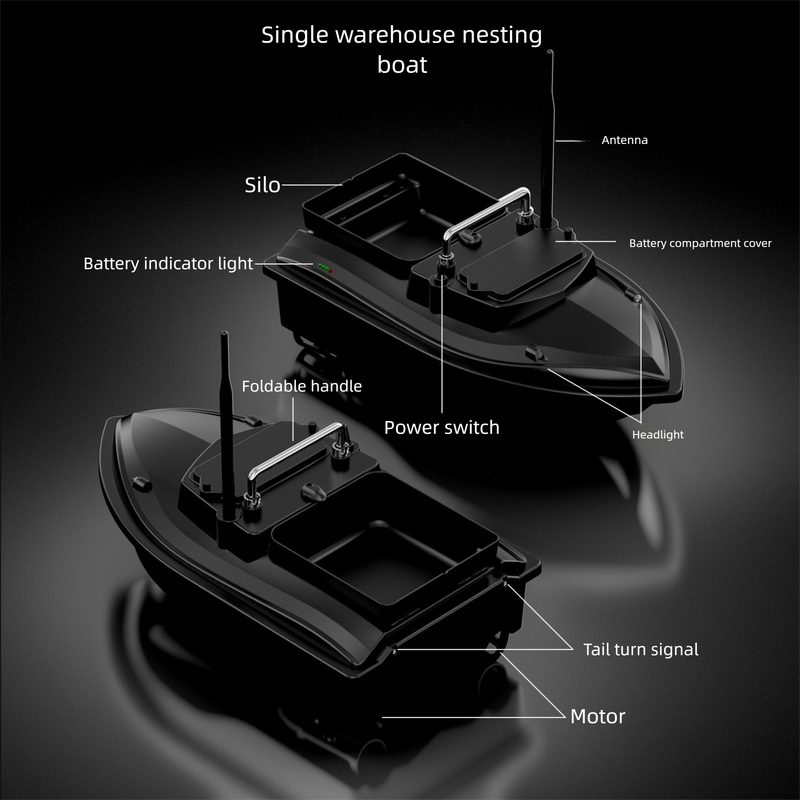 Leistungsstarkes 500-m-Köderausbringungsboot mit großem Behälter für lange Akkulaufzeit und fester Geschwindigkeit_voghion.com
