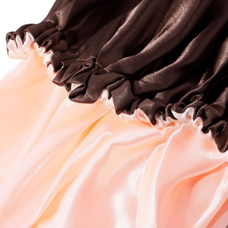 Cuffia da notte reversibile in raso - Protezione per capelli bifacciale con chiusura a bottone alla moda per donna_voghion.com