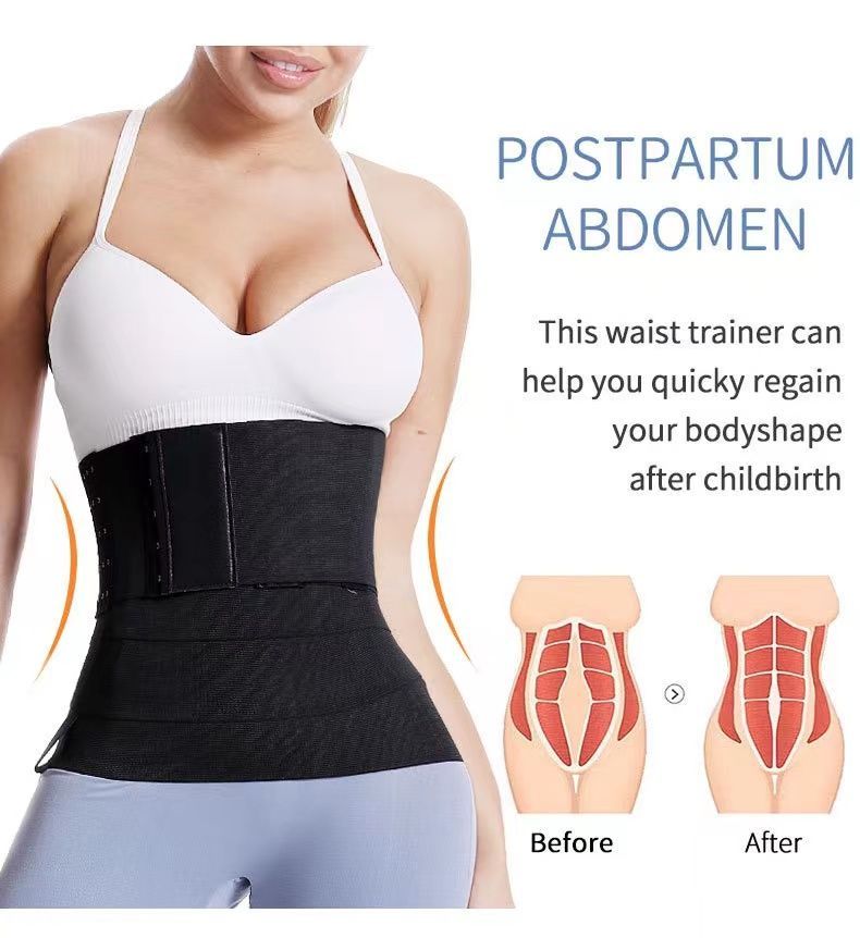 Vysoce elastický břišní posilovač pro muže a ženy, sportovní pás s přezkou z plastu, těsně přiléhající pas_voghion.com