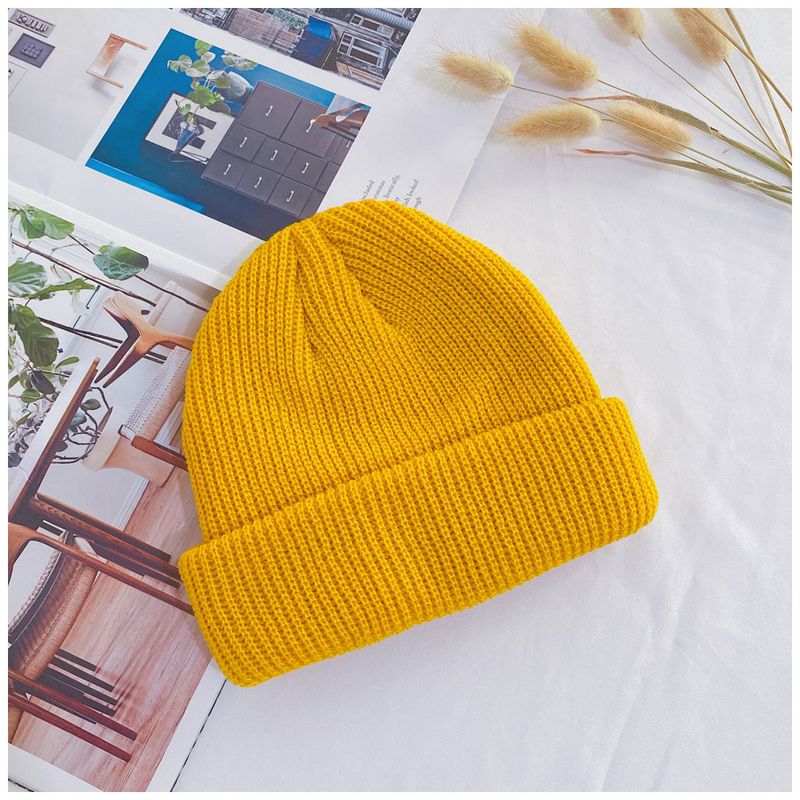 Korean Short Round Top Gangster Men's Trendy Cold Ruffian Melon Women's Hip Hop Winter Street Dance Knitted Hat_voghion.com